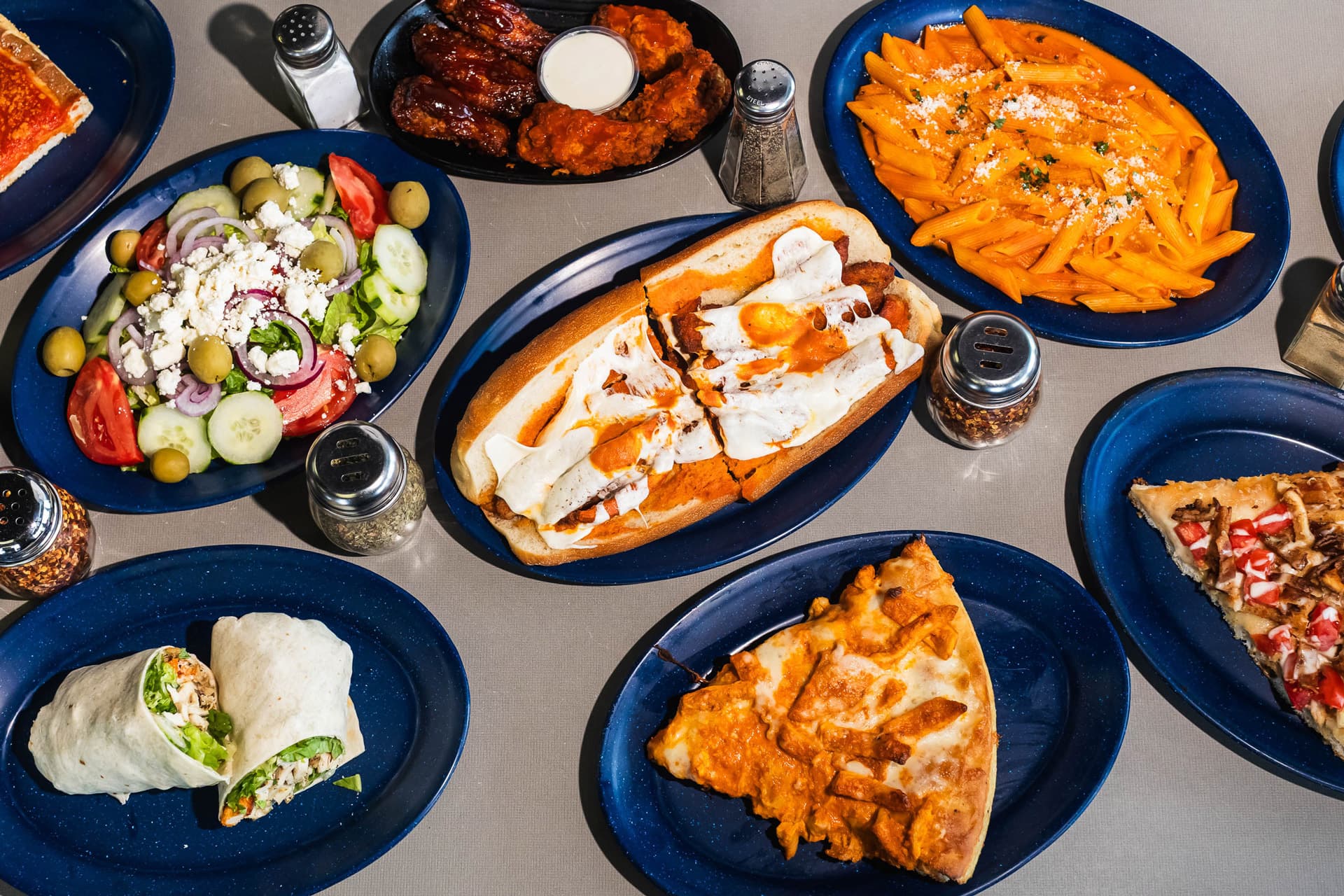Pizza, fried chicken, and sides from Brooklyn's Finest Pizza